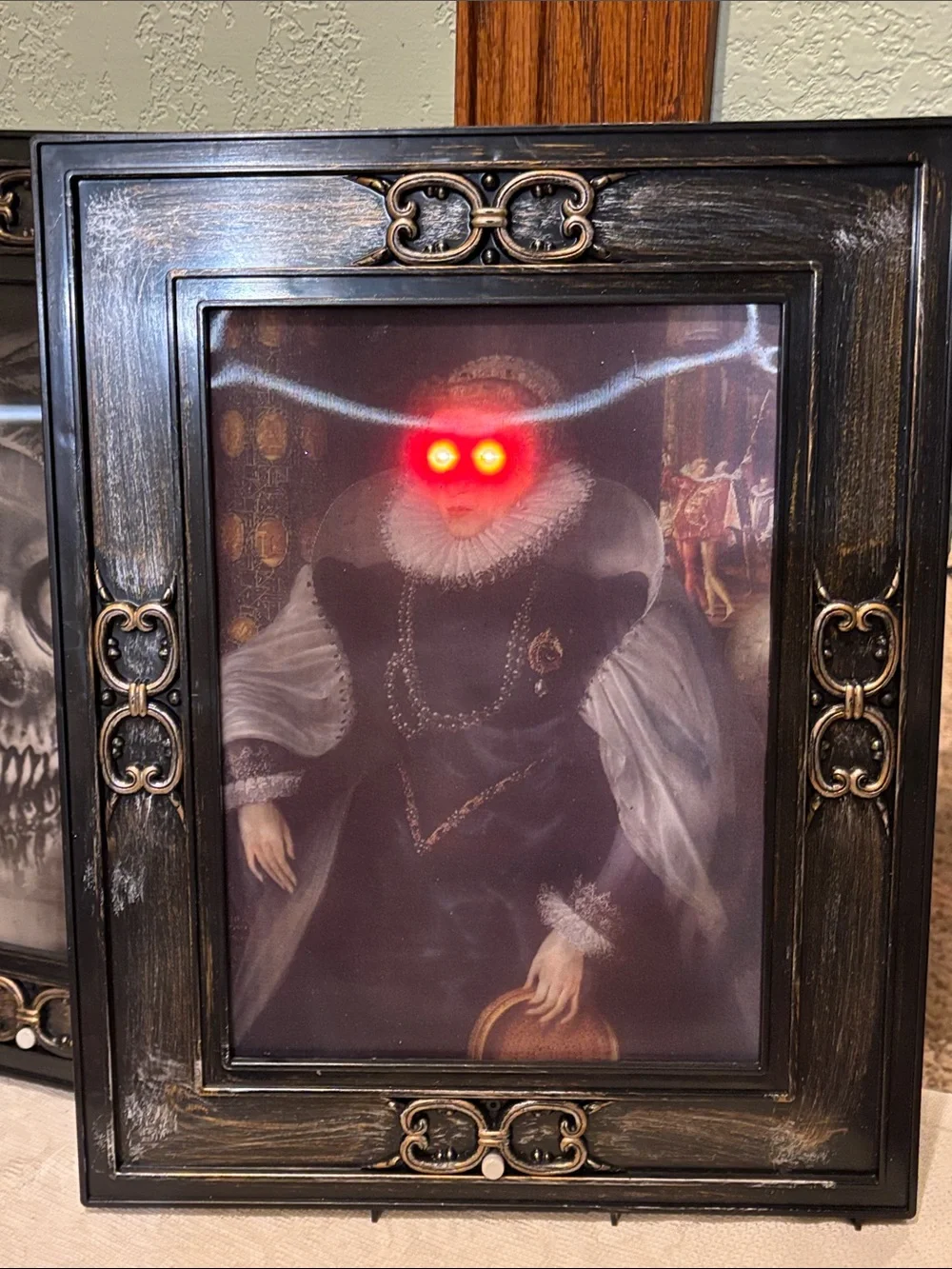 Two Spooky Ornate Halloween Pictures that Change to Scare